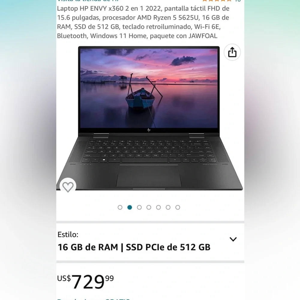 Hp envy, 16gb ram ,Ryzen 5, Radeon gfx
